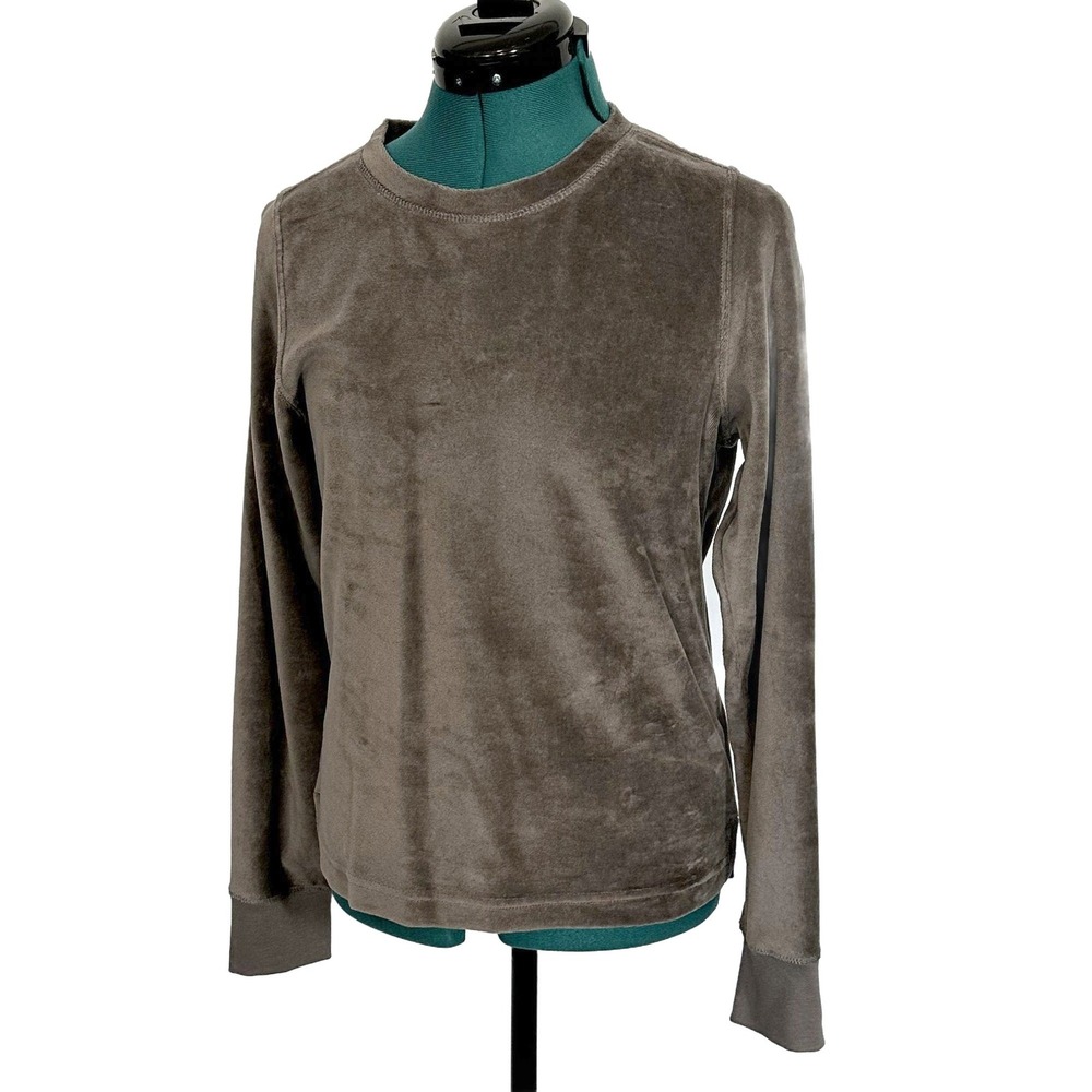 Wrap‎ London Velour Pullover Top Womens Size 6 Taupe Brown Excellent